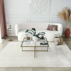 Tavolini Da Salotto|Salotto > Dmora Tavolino da Salotto Cassetti Resistente All'appannamento 94x64x35h cm, Vani - Anna Oro