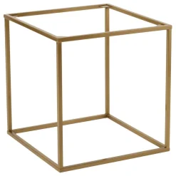 Tavolini Da Salotto > Dmora Tavolino da Salotto Forma Rotondo Materiale Piano in Vetro 80x80x43h cm, Colore Ripiano Trasparente - Moena Oro