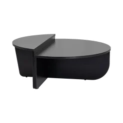 Tavolini Da Salotto > Dmora Tavolino da salotto ovale 90x60x35h cm - Feyre Nero