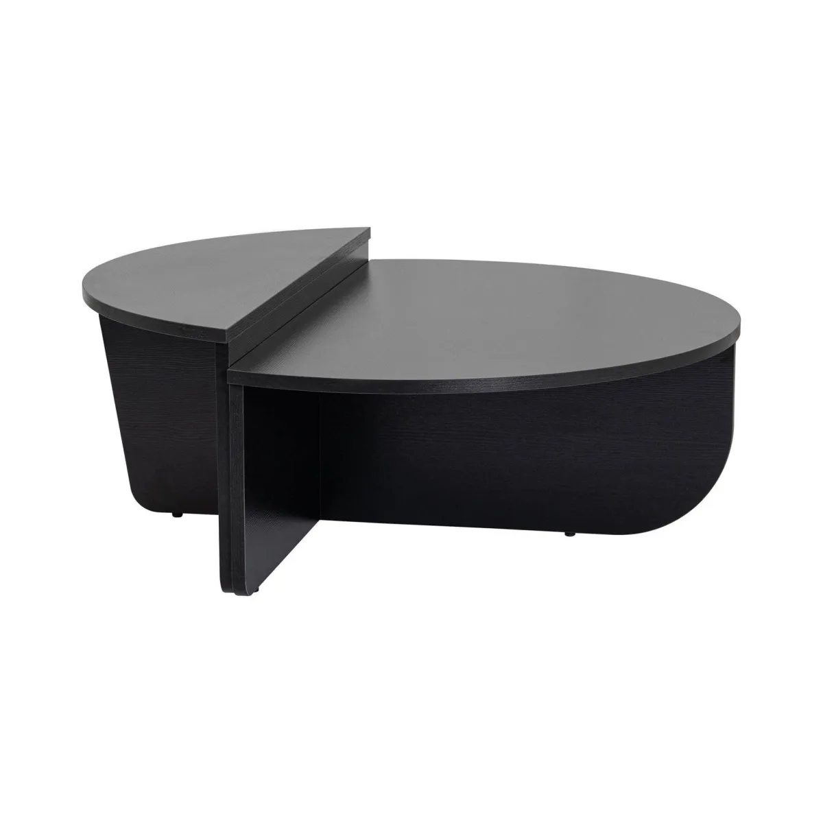 Tavolini Da Salotto > Dmora Tavolino da salotto ovale 90x60x35h cm - Feyre Nero