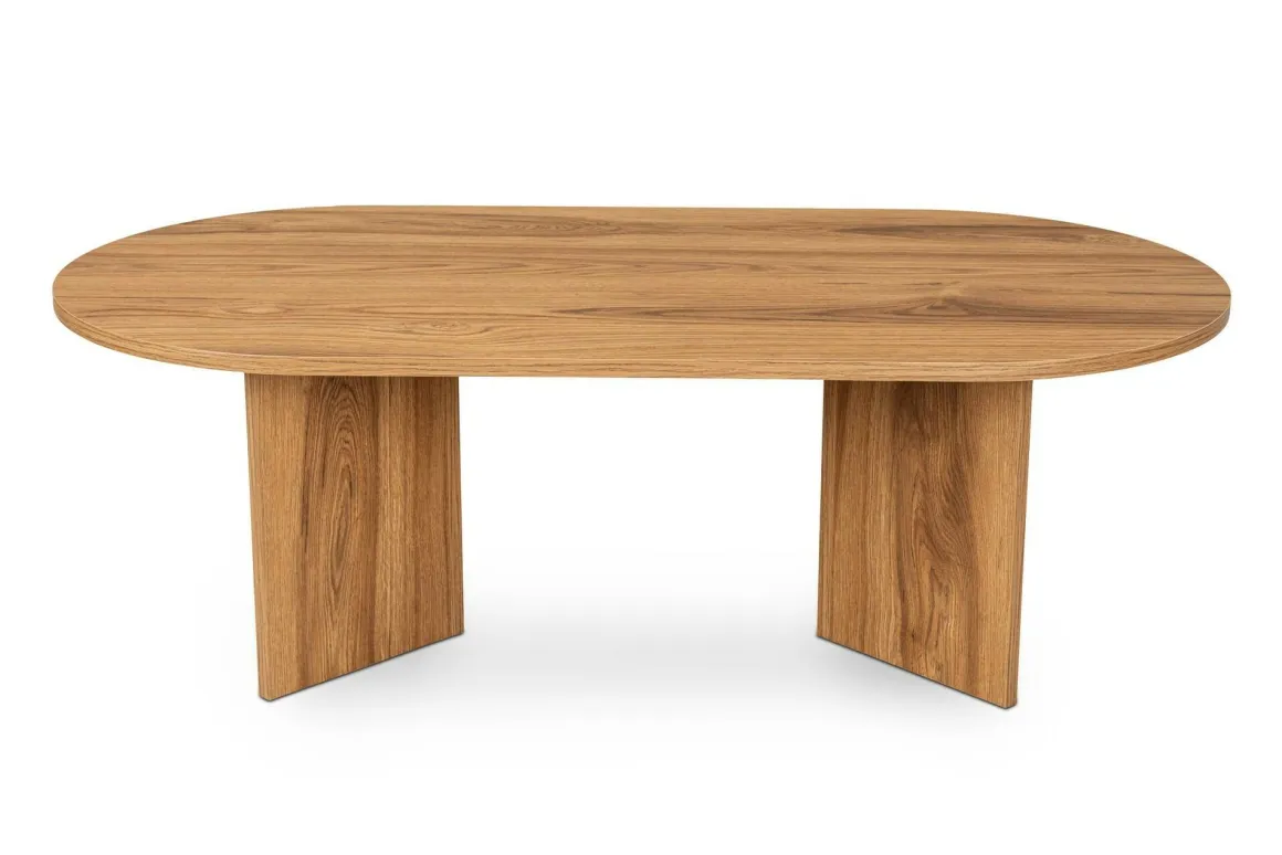 Tavolino da salotto ovale noce 120x40x60h cm - Jurian