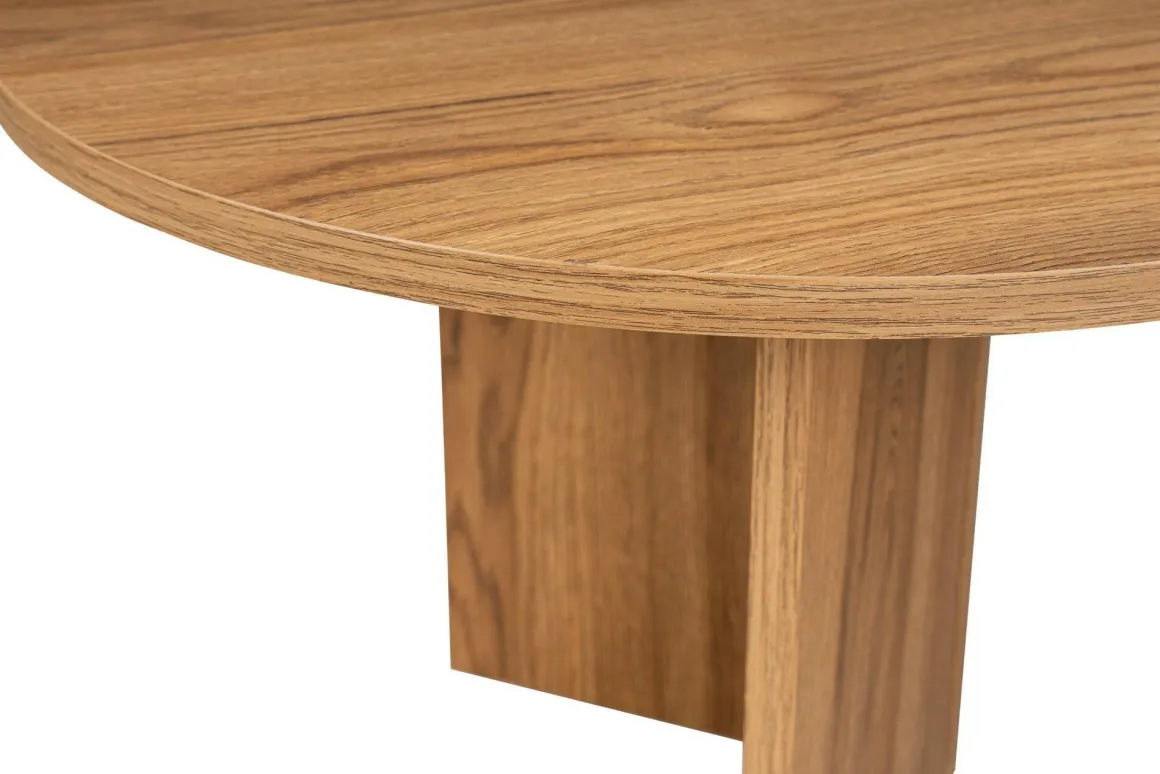 Tavolino da salotto ovale noce 120x40x60h cm - Jurian
