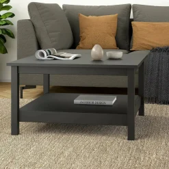Tavolino da salotto quadrato nero 81x81x45h cm - Casato