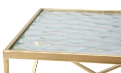 Tavolino da salotto quadrato oro 31x31x68h cm - George