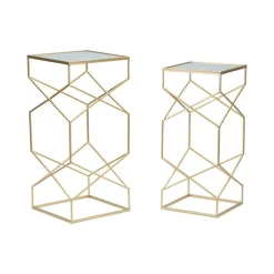 Tavolino da salotto quadrato oro 31x31x68h cm - George