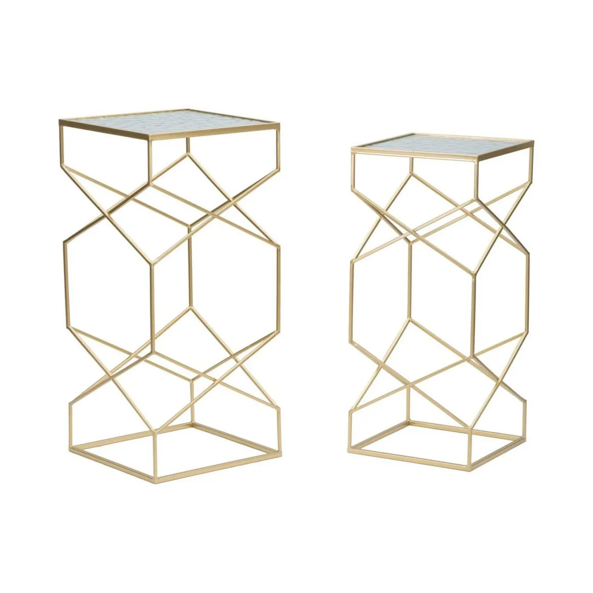 Tavolino da salotto quadrato oro 31x31x68h cm - George