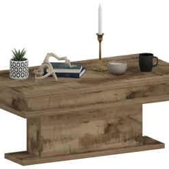 Tavolini Da Salotto|Salotto > Dmora Tavolino da salotto rettangolare acero 100x55x42h cm - Iside Marrone Acero