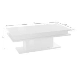 Tavolini Da Salotto|Salotto > Dmora Tavolino da salotto rettangolare acero 100x55x42h cm - Iside Marrone Acero