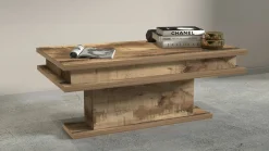 Tavolini Da Salotto|Salotto > Dmora Tavolino da salotto rettangolare acero 100x55x42h cm - Iside Marrone Acero