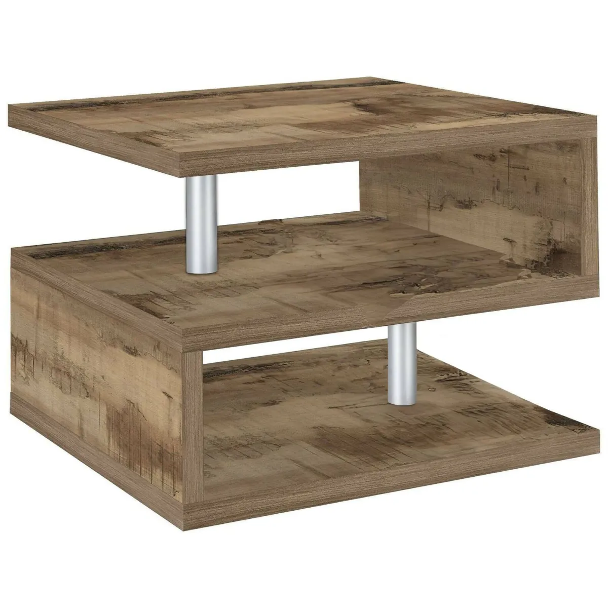 Tavolini Da Salotto|Salotto > Dmora Tavolino da salotto rettangolare acero 55x55x41h cm - Chanthu Marrone Acero