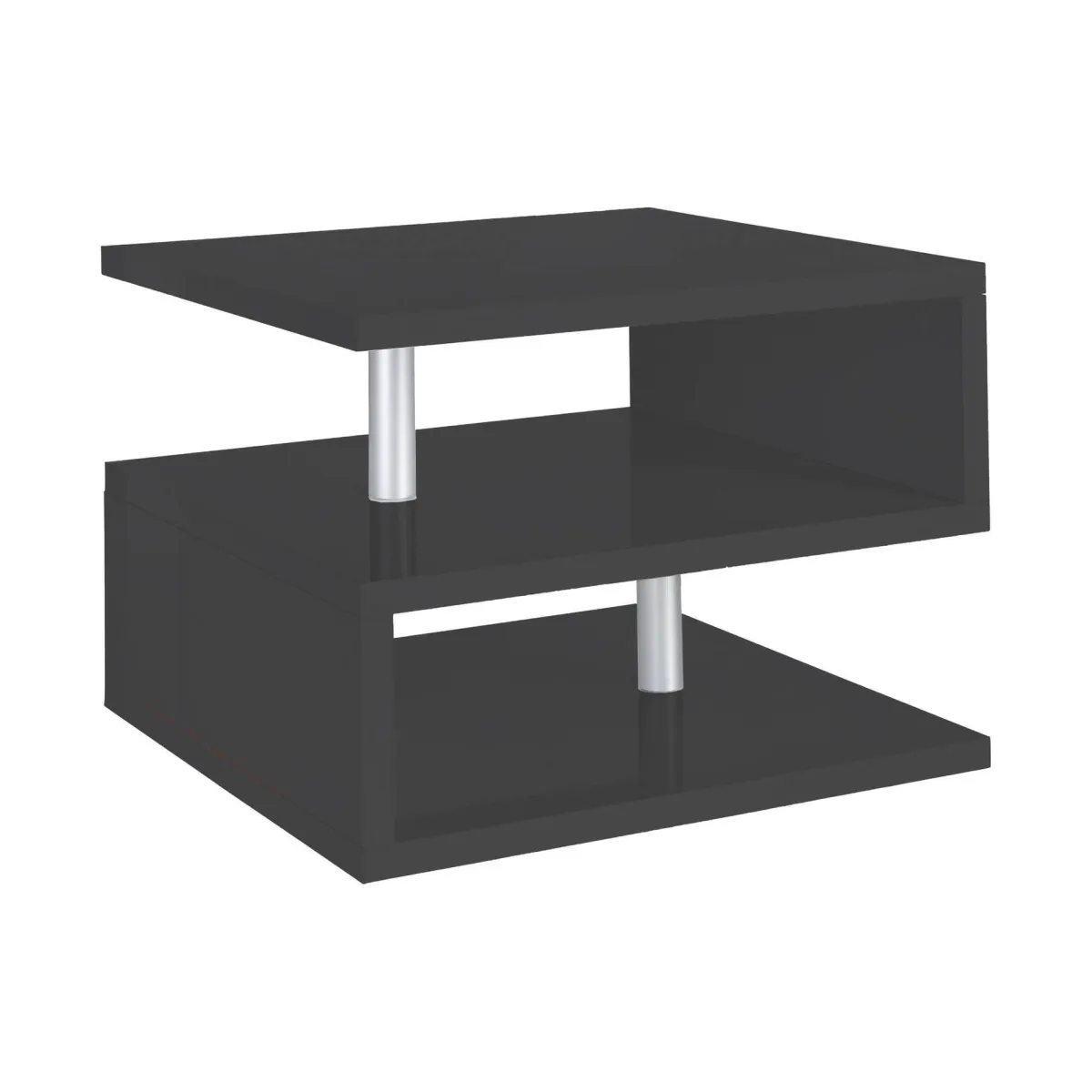 Salotto > Dmora Tavolino da salotto rettangolare antracite 55x55x41h cm - Chanthu Nero Antracite