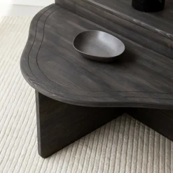 Tavolini Da Salotto > Dmora Tavolino da salotto rettangolare antracite e nero 88x50x38h cm - Tavo Nero, Nero Antracite