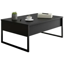 Salotto > Dmora Tavolino da salotto rettangolare ardesia 100x55x42h cm con LED - Iside Grigio Ardesia