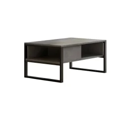 Tavolino da salotto rettangolare argento 100x59x44h cm - Alfonsa
