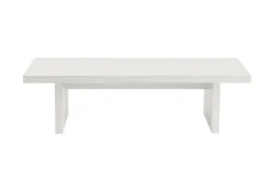 Tavolino da salotto rettangolare bianco 110x45x41h cm - Amarantha