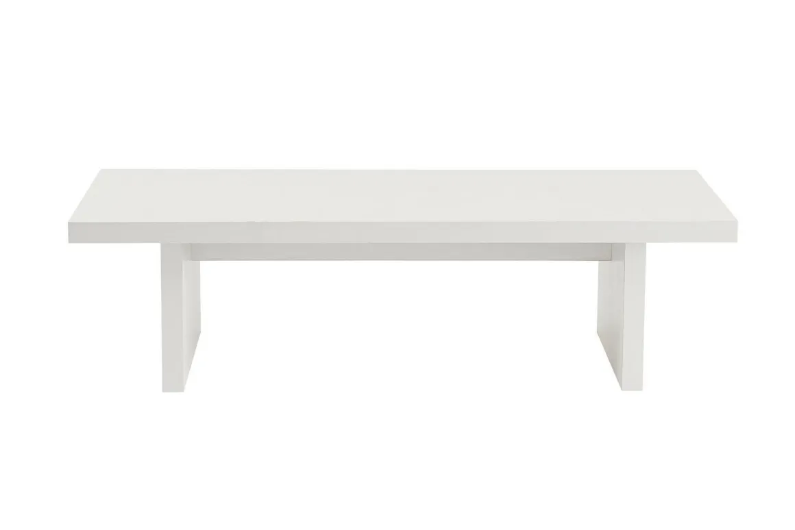 Tavolino da salotto rettangolare bianco 110x45x41h cm - Amarantha