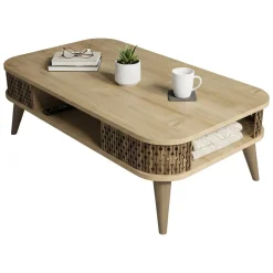 Tavolino da salotto rettangolare quercia 105x60x34h cm - Cigno