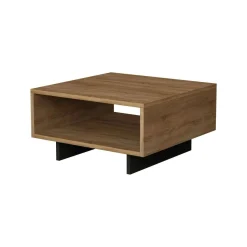 Tavolini Da Salotto|Salotto > Dmora Tavolino da salotto rettangolare quercia e bianco 90x60x31h cm - Ay Bianco, Marrone Quercia