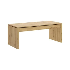 Tavolini Da Salotto|Salotto > Dmora Tavolino da salotto rettangolare rovere nodi 105x45x55h cm - Aspra Marrone Rovere Nodi