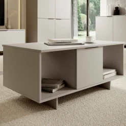 Tavolini Da Salotto > Dmora Tavolino da salotto Rho, 100x55 h55 cm, Beige Beige Cashmere