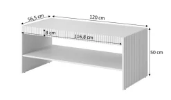 Tavolino da salotto Roasio, 120x57 h50 cm, Nero