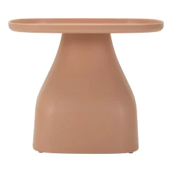 Tavolino da Salotto Rosa Adatto per Indoor/outdoor Angoli Arrotondati Forma Rettangolare 48x48x38h cm, Colore Ripiano Rosa - Inhamb