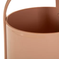 Tavolino da Salotto Rosa Forma Rotondo Colore Ripiano Rosa 46x54x46h cm, Materiale Piano in Plastica - Inle