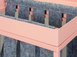 Tavolini Da Salotto > Dmora Tavolino da Salotto Portariviste 2 Vani 35x40x35h cm, Forma Rettangolare - Limana Rosa