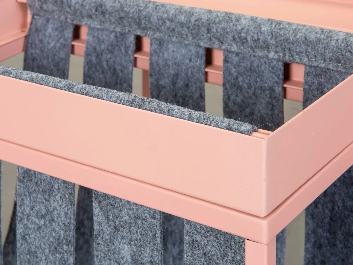 Tavolini Da Salotto > Dmora Tavolino da Salotto Portariviste 2 Vani 35x40x35h cm, Forma Rettangolare - Limana Rosa