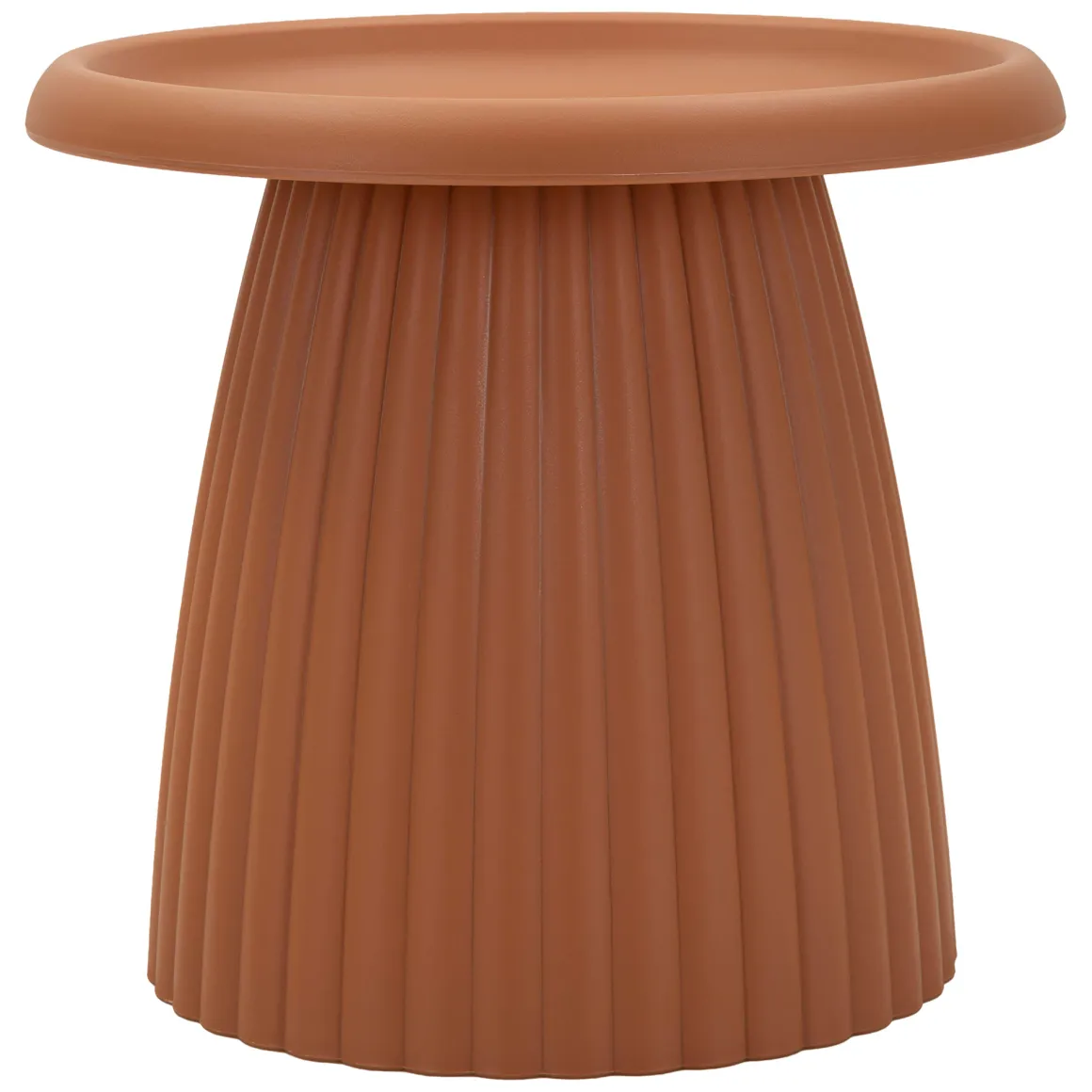 Tavolino da Salotto Rosso Adatto per Indoor/outdoor Forma Rotondo 52x45x52h cm, Colore Ripiano Rosso - Kampot