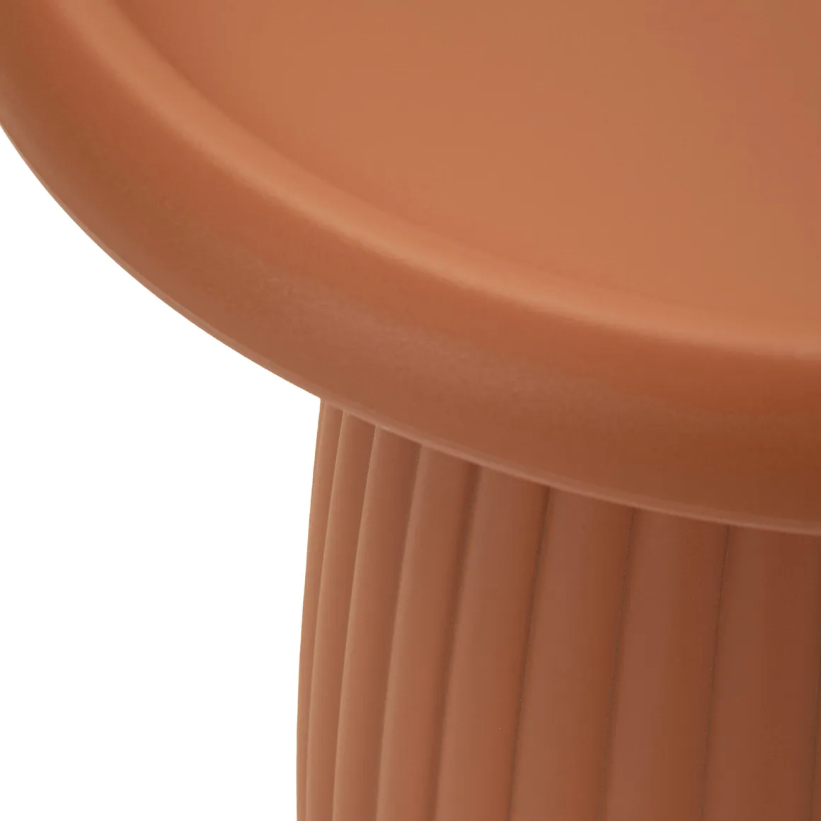 Tavolino da Salotto Rosso Adatto per Indoor/outdoor Forma Rotondo 52x45x52h cm, Colore Ripiano Rosso - Kampot