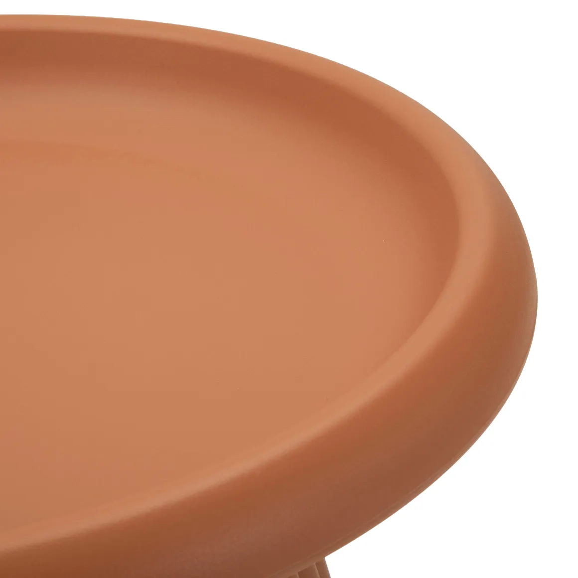 Tavolino da Salotto Rosso Adatto per Indoor/outdoor Forma Rotondo 52x45x52h cm, Colore Ripiano Rosso - Kampot