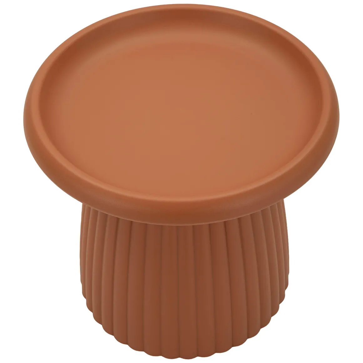 Tavolino da Salotto Rosso Adatto per Indoor/outdoor Forma Rotondo 52x45x52h cm, Colore Ripiano Rosso - Kampot