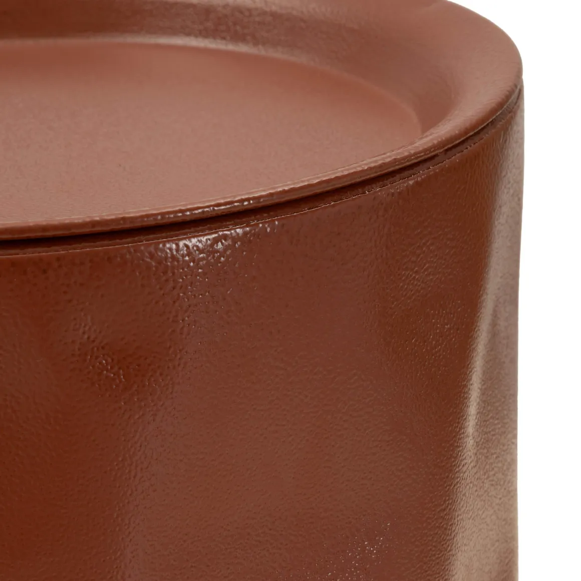 Tavolino da Salotto Rosso Beige set da 2 Forma Rotondo 34x74x34h cm, Colore Ripiano Rosso - Ganipara