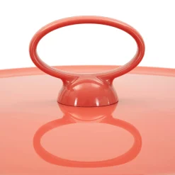 Tavolini Da Salotto > Dmora Tavolino da Salotto Forma Rotondo Colore Ripiano 46x54x46h cm, Materiale Piano in Plastica - Inle Rosso