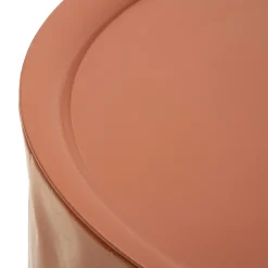 Tavolino da Salotto Rosso Marrone set da 2 Forma Rotondo 34x66x66h cm, Colore Ripiano Rosso - Ganovama