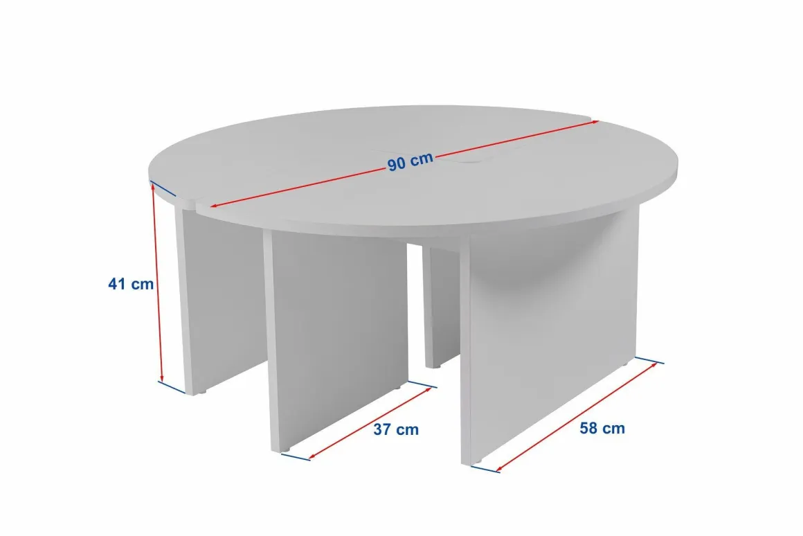Tavolino da salotto Tairn, 90x90 h41 cm, Noce