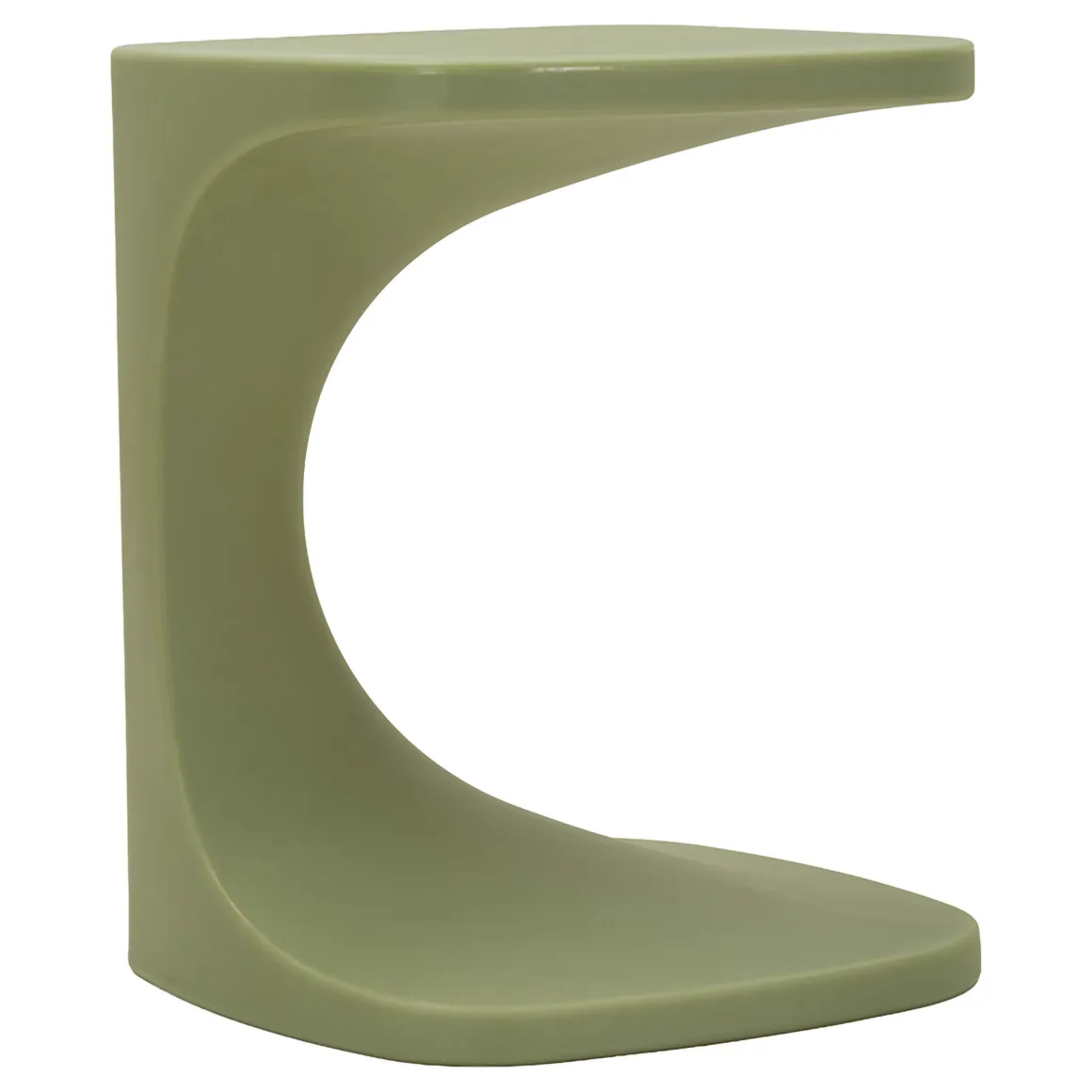 Tavolino da Salotto Verde Adatto per Indoor/outdoor Forma Rettangolare 44x54x44h cm, Colore Ripiano Verde - Bagan