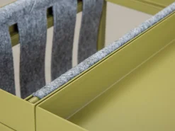 Tavolini Da Salotto > Dmora Tavolino da Salotto Forma Quadrata Materiale Piano in Metallo 35x40x35h cm, Colore Ripiano - Limana Verde