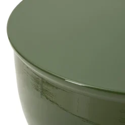 Tavolino da Salotto Verde Forma Rotondo Colore Ripiano Verde 33x50x33h cm, Materiale Piano in Metallo - Gorkha