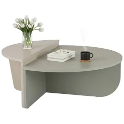 Tavolini Da Salotto > Dmora Tavolino da Salotto Peso Massimo Supportato 15 kg Forma Rettangolare 90x60x35h cm, Materiale Piano in Legno Nobilitato - Mansue Verde