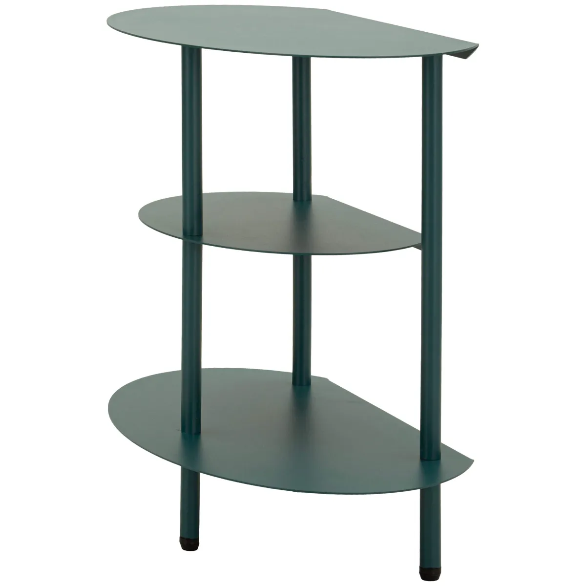 Tavolini Da Salotto > Dmora Tavolino da Salotto 3 Ripiani 3 Ripiani 9x31x54h cm, 2 Vani - Ganale Verde