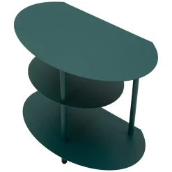 Tavolini Da Salotto > Dmora Tavolino da Salotto 3 Ripiani 3 Ripiani 9x31x54h cm, 2 Vani - Ganale Verde