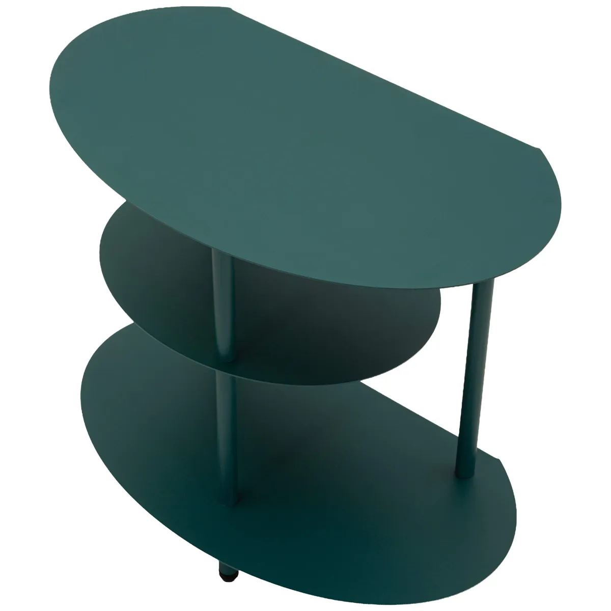 Tavolini Da Salotto > Dmora Tavolino da Salotto 3 Ripiani 3 Ripiani 9x31x54h cm, 2 Vani - Ganale Verde