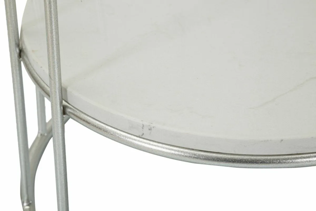 Tavolini Da Salotto > Dmora Tavolino salotto circolare 40x40x76h cm - Biferno Argento