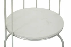 Tavolini Da Salotto > Dmora Tavolino salotto circolare 40x40x76h cm - Biferno Argento