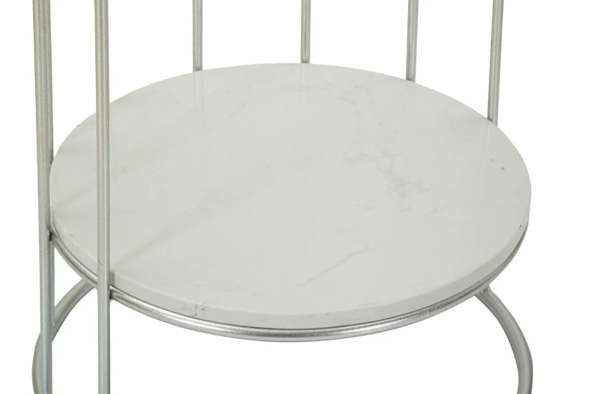 Tavolini Da Salotto > Dmora Tavolino salotto circolare 40x40x76h cm - Biferno Argento