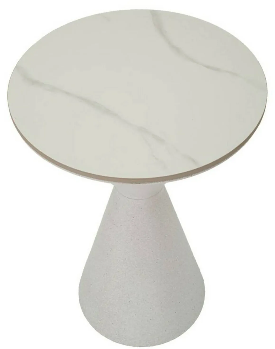 Tavolino salotto conico bianco 44x44x63h cm - Daunia