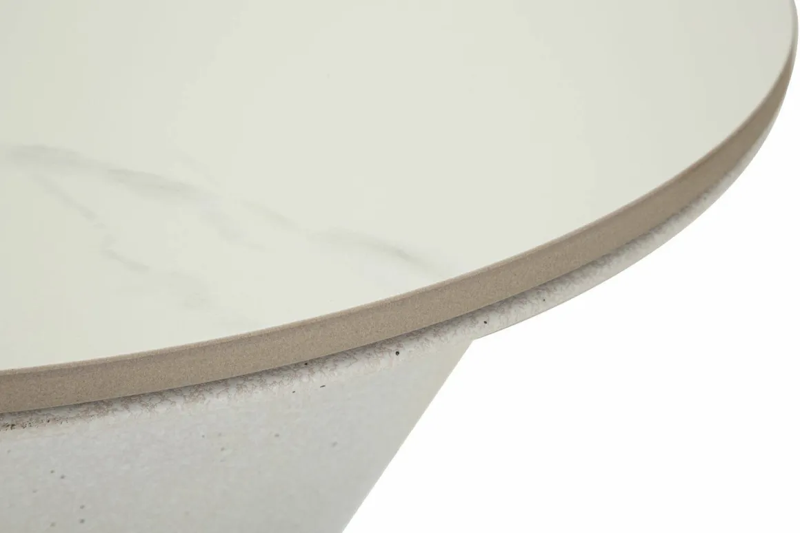 Tavolino salotto conico bianco 44x44x63h cm - Daunia