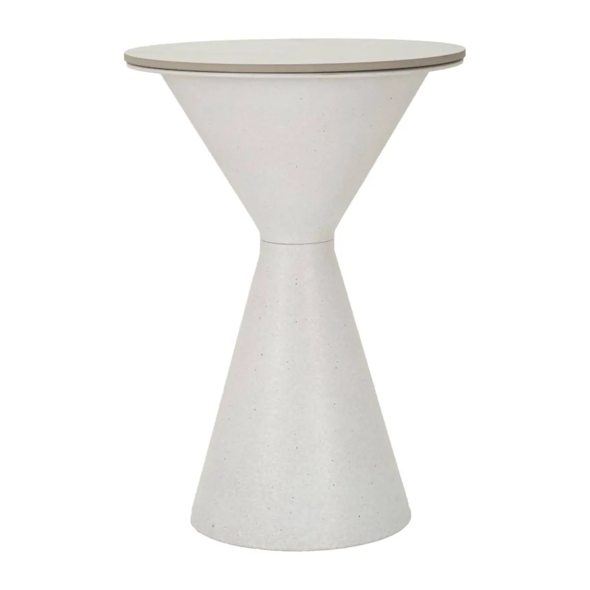 Tavolino salotto conico bianco 44x44x63h cm - Daunia
